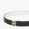 Monogram Buckle Reversible Leather Belt Monogram Buckle Reversible Leather Belt