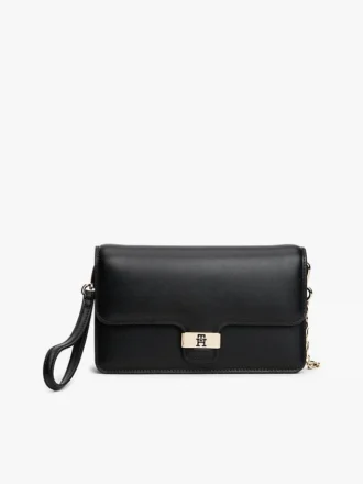Monogram Clasp Pebbled Flap Clutch Monogram Clasp Pebbled Flap Clutch