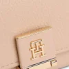 Monogram Clasp Pebbled Trifold Wallet
