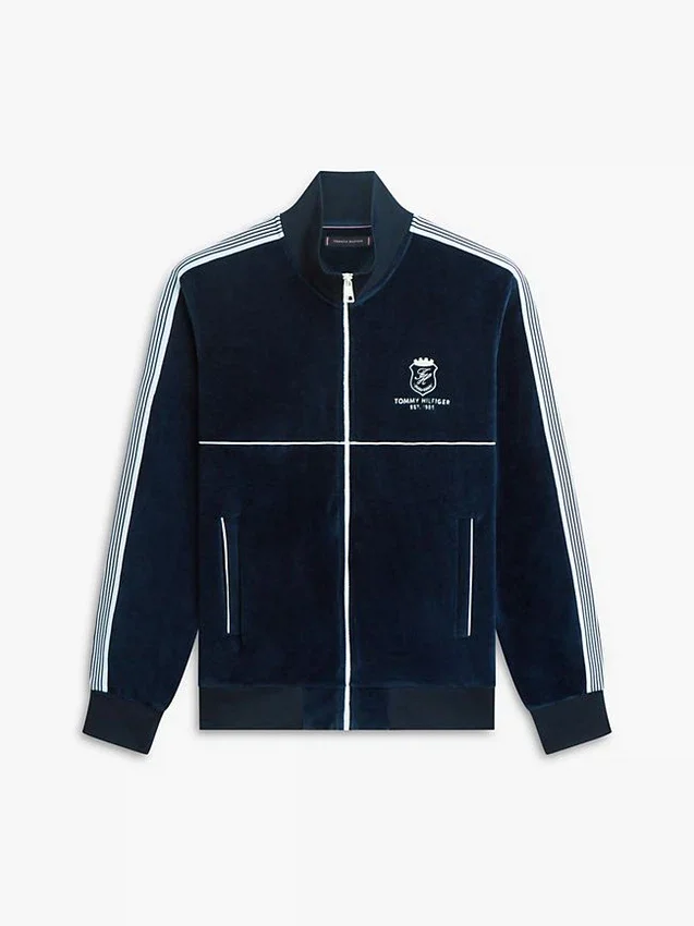 Monogram Crest Velour Track Jacket Monogram Crest Velour Track Jacket