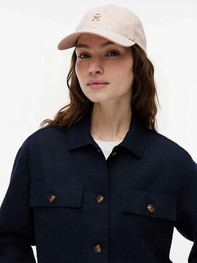 Monogram Logo Linen-Blend Baseball Cap Monogram Logo Linen-Blend Baseball Cap