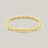 Monotype Metal Bead Bracelet
