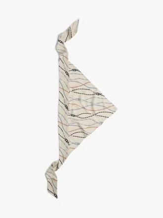 Nautical Rope Print Silk Scarf Nautical Rope Print Silk Scarf