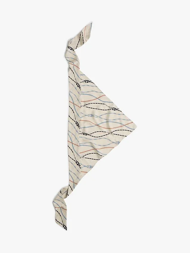 Nautical Rope Print Silk Scarf Nautical Rope Print Silk Scarf
