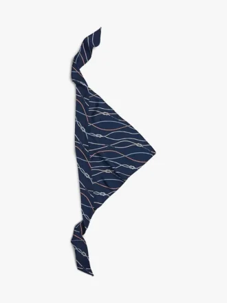 Nautical Rope Print Silk Scarf Nautical Rope Print Silk Scarf