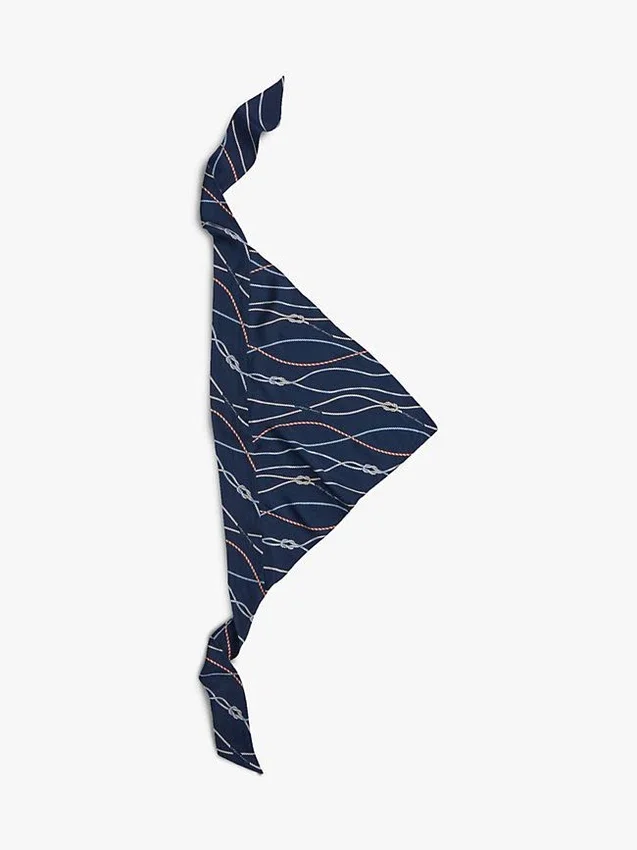 Nautical Rope Print Silk Scarf Nautical Rope Print Silk Scarf