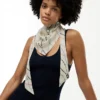 Nautical Rope Print Silk Scarf Nautical Rope Print Silk Scarf