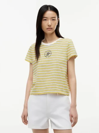 Nautical Script Monogram Striped T-Shirt