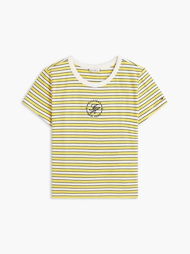 Nautical Script Monogram Striped T-Shirt Nautical Script Monogram Striped T-Shirt