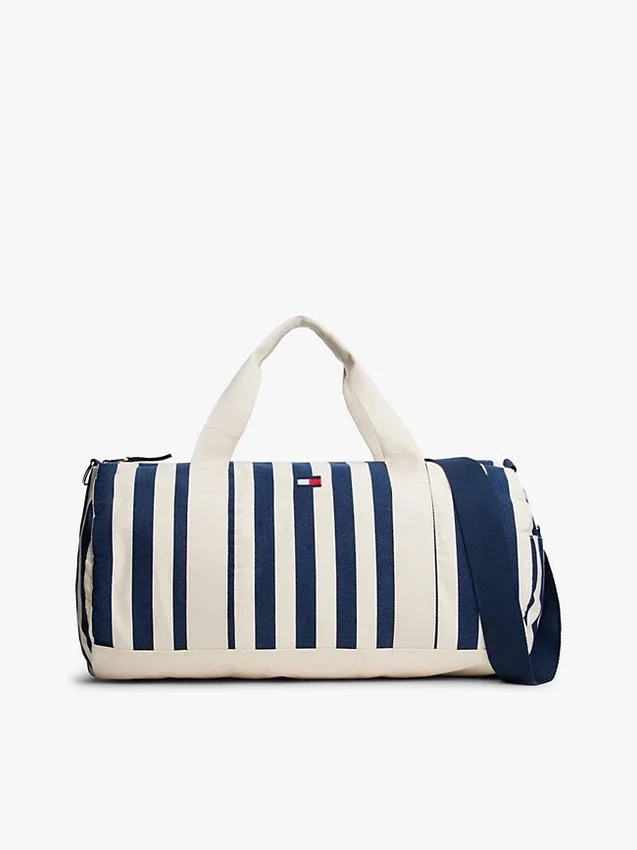 Nautical Stripe Canvas Duffle Bag Nautical Stripe Canvas Duffle Bag