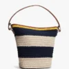 Nautical Striped Crochet Bucket Bag Nautical Striped Crochet Bucket Bag