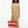 Nautical Striped Crochet Tote Bag Nautical Striped Crochet Tote Bag