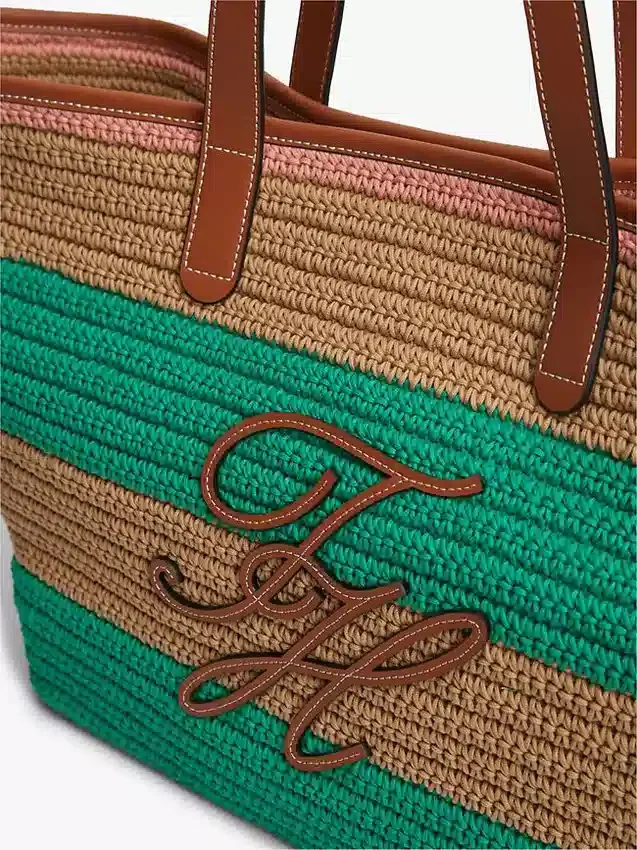 Nautical Striped Crochet Tote Bag Nautical Striped Crochet Tote Bag