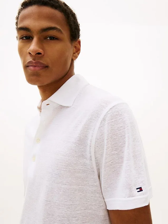 New York Label Cotton-Linen Blend Polo New York Label Cotton-Linen Blend Polo