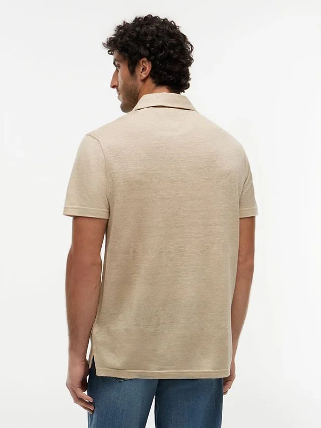 New York Label Cotton-Linen Blend Polo New York Label Cotton-Linen Blend Polo