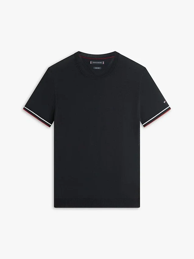 New York Label Knit Tipped T-Shirt New York Label Knit Tipped T-Shirt
