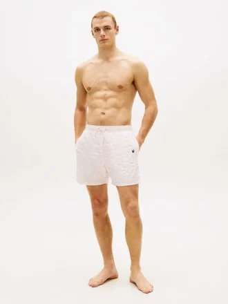 Palm Leaf Print 7″ Swim Trunk