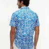 Palm Leaf Print Paper-Touch Shirt Palm Leaf Print Paper-Touch Shirt
