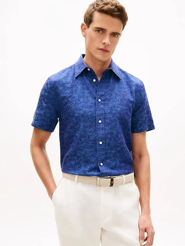 Palm Print Jacquard Shirt Palm Print Jacquard Shirt