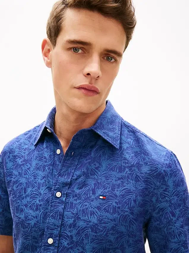Palm Print Jacquard Shirt Palm Print Jacquard Shirt