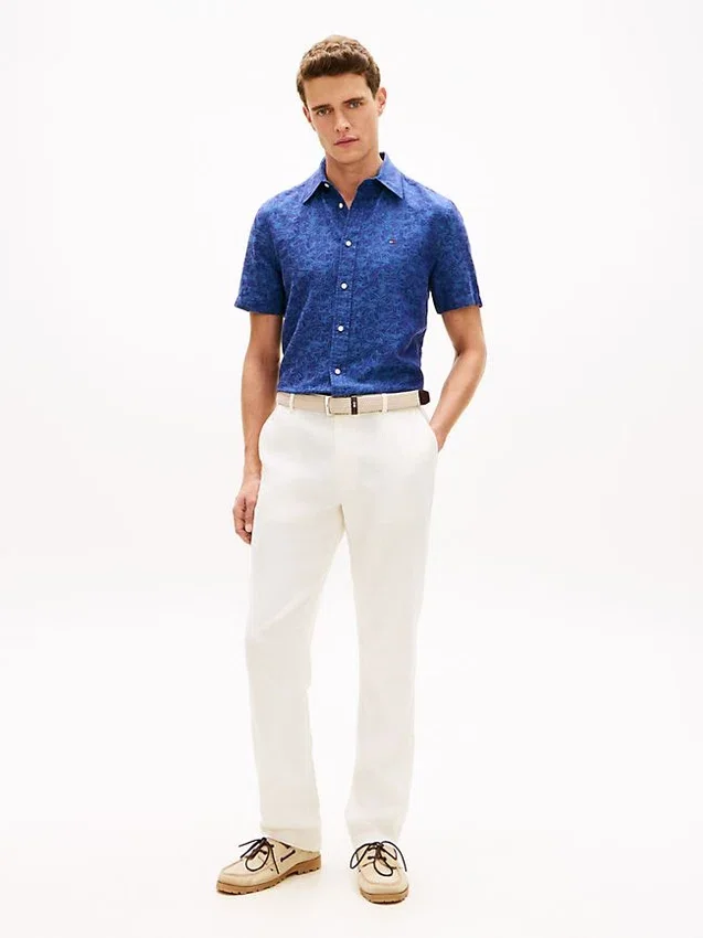 Palm Print Jacquard Shirt Palm Print Jacquard Shirt