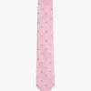 Palm Tree Print Silk-Blend Tie