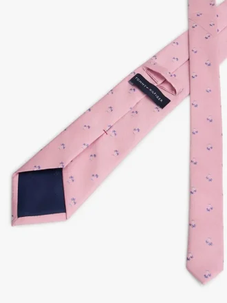 Palm Tree Print Silk-Blend Tie