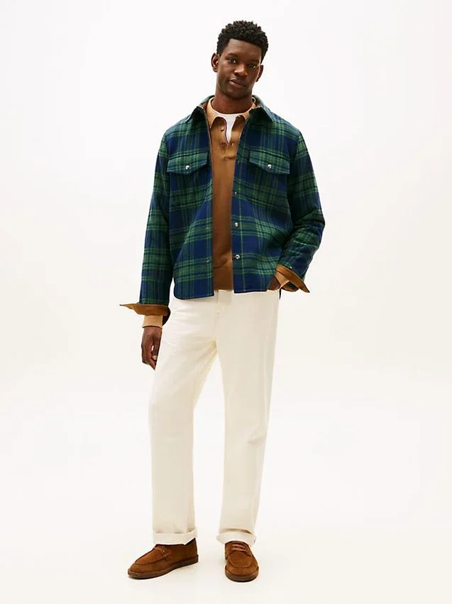 Plaid Wool-Blend Padded Shirt Jacket Plaid Wool-Blend Padded Shirt Jacket