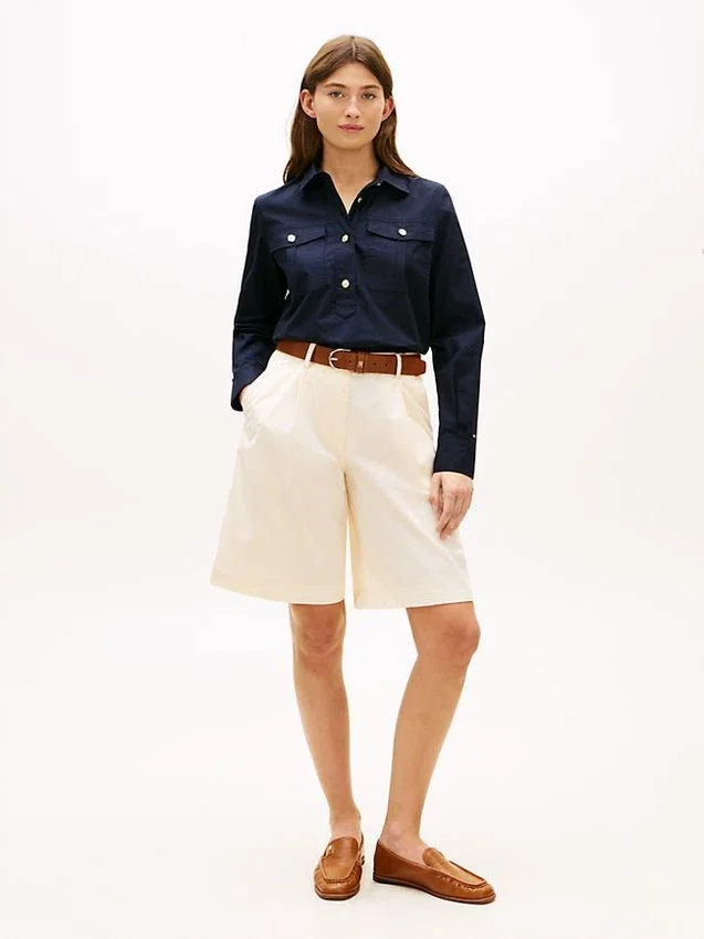 Pleated Poplin Short Pleated Poplin Short