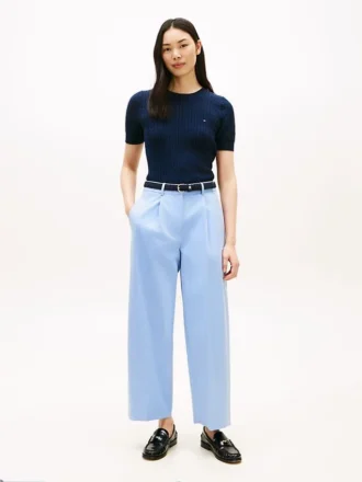 Pleated Twill Barrel Chino