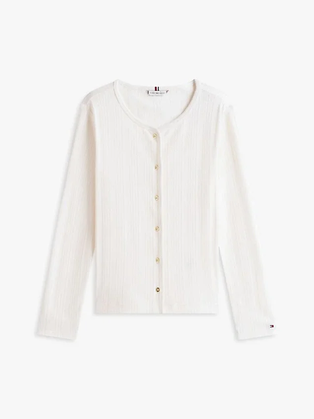 Pointelle T-Shirt Cardigan Pointelle T-Shirt Cardigan