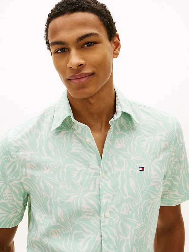 Printed Cotton-Linen Blend Shirt Printed Cotton-Linen Blend Shirt