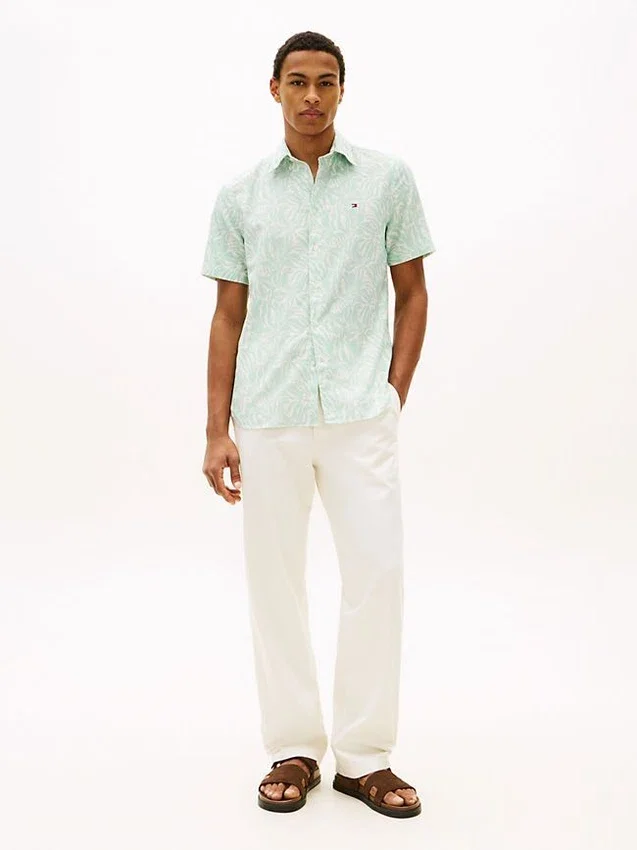 Printed Cotton-Linen Blend Shirt Printed Cotton-Linen Blend Shirt