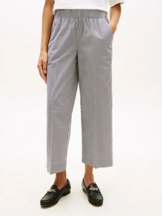 Pull-On Wide-Leg Ankle Pant