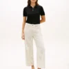 Railroad Stripe High-Rise Wide Leg Jean