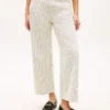 Railroad Stripe High-Rise Wide Leg Jean