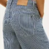 Railroad Stripe High-Rise Wide Leg Jean