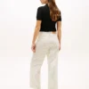 Railroad Stripe High-Rise Wide Leg Jean