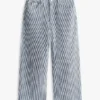 Railroad Stripe High-Rise Wide Leg Jean