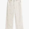 Railroad Stripe High-Rise Wide Leg Jean