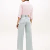 Raw Hem High-Rise Wide Leg Jean