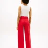 Raw Hem High-Rise Wide Leg Jean