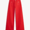 Raw Hem High-Rise Wide Leg Jean