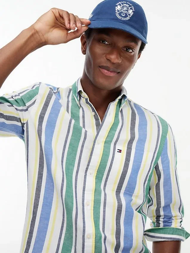 Regular Bold Stripe Linen-Blend Shirt Regular Bold Stripe Linen-Blend Shirt