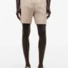 Regular Fit 7″ Cotton-Linen Blend Short
