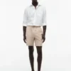 Regular Fit 7″ Cotton-Linen Blend Short
