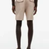 Regular Fit 7″ Cotton-Linen Blend Short