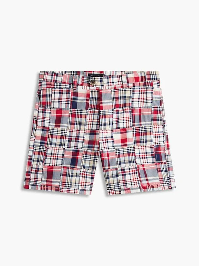 Regular Fit 7″ Patchwork Madras Short Regular Fit 7″ Patchwork Madras Short