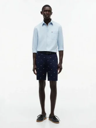 Regular Fit 9″ Sailing Flag Print Short