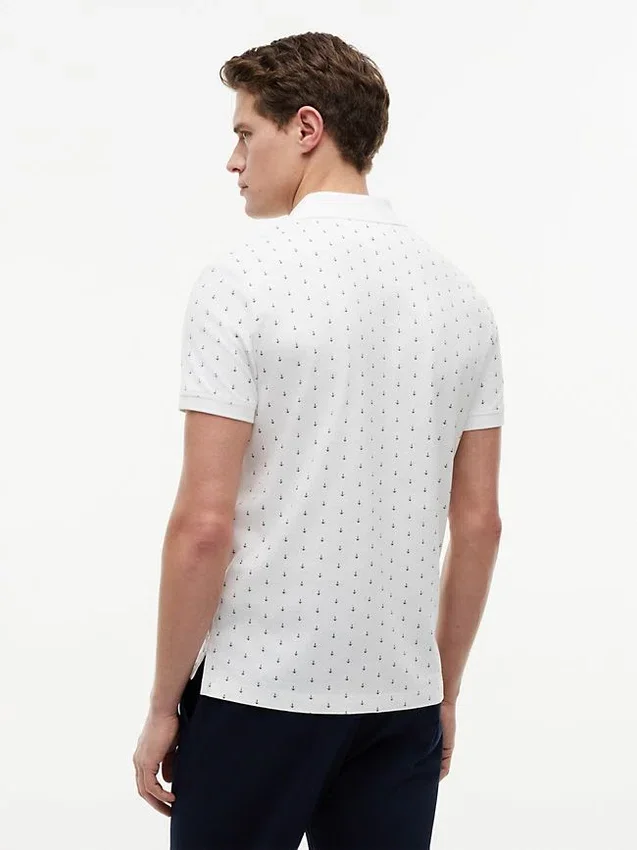 Regular Fit Anchor Print Interlock Polo Regular Fit Anchor Print Interlock Polo